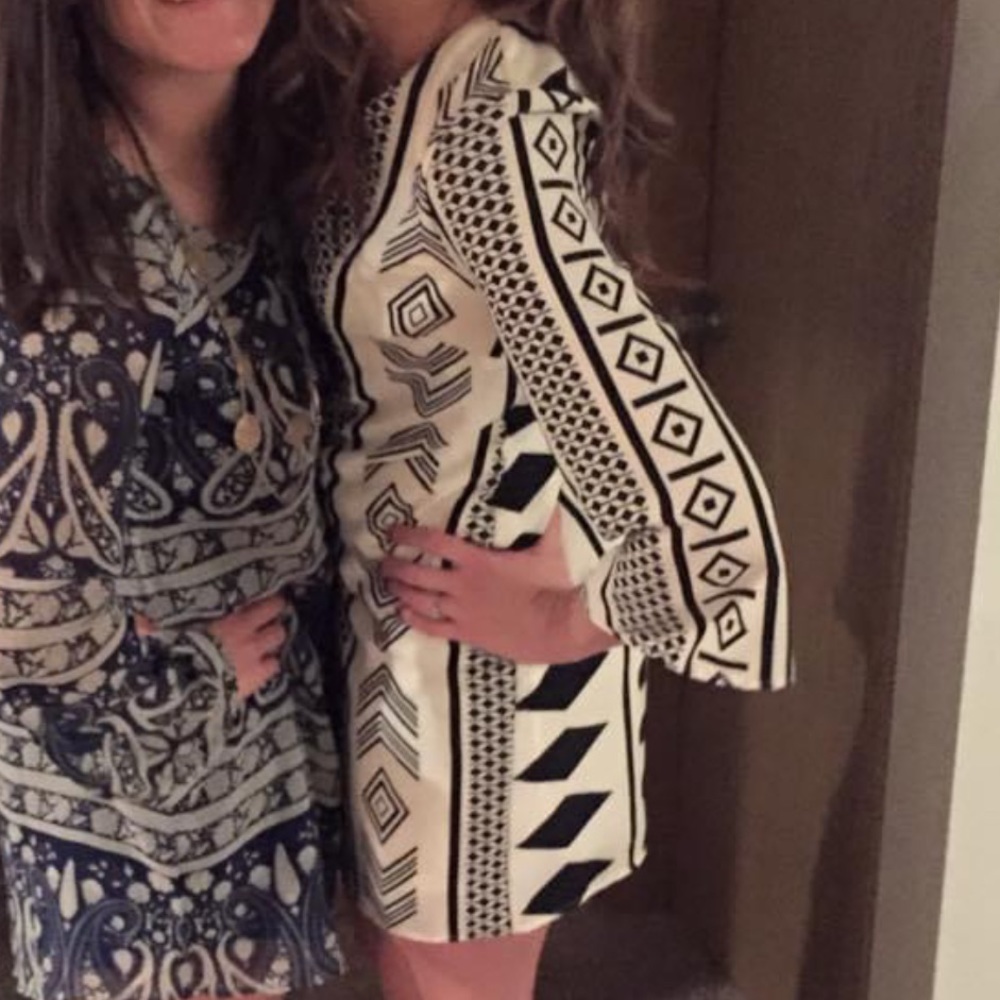 ShopHopes Black and White Aztec/Boho dress